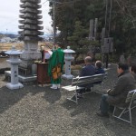 名張市東田原の長楽寺にて燈籠の開眼法要（17.3.25）