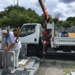 名張市東山墓園にて霊標の追加彫刻をしました（17.8.21）