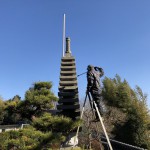 名張市東田原の長楽寺にて洗浄作業しました（17.12.23）